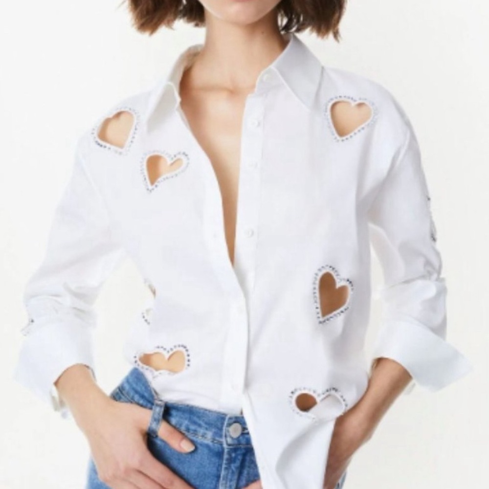 Alice and Olivia Finely Heart Shirt